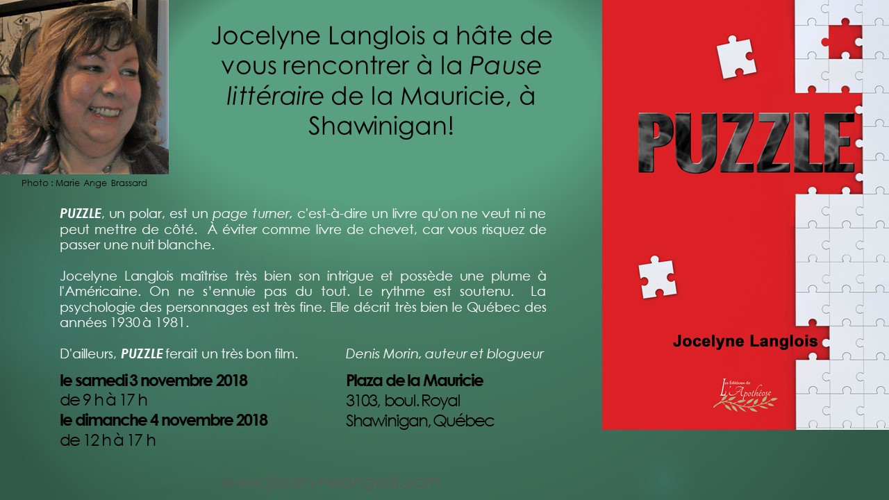 Pause littéraire de la Mauricie 2018